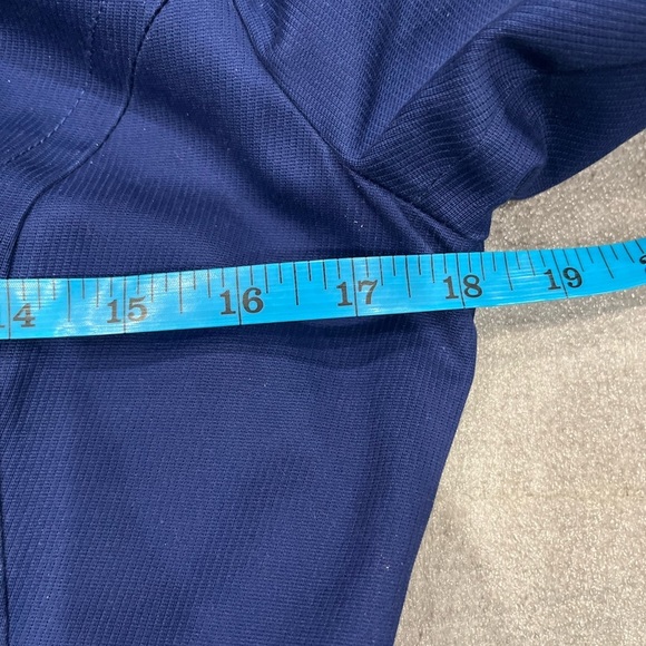 [S/P] Soia & Kyo Blue Cotton Wide Neck Flare Pea Coat - Picture 9 of 11